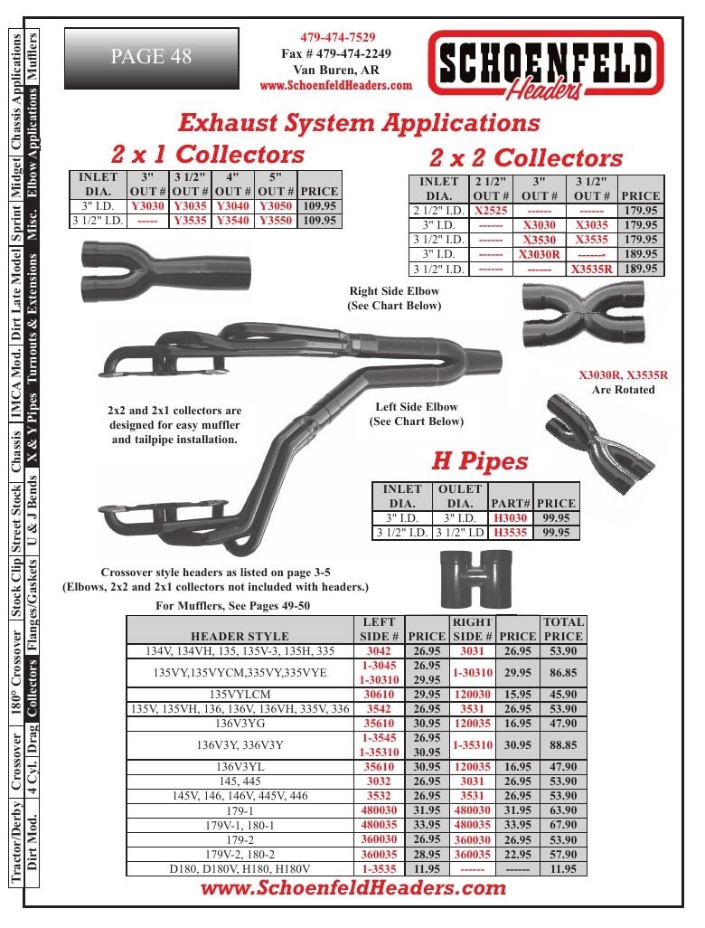 Schoenfeld Headers Racing Headers Catalog Weekly Ad January 1 - December 31, 2026