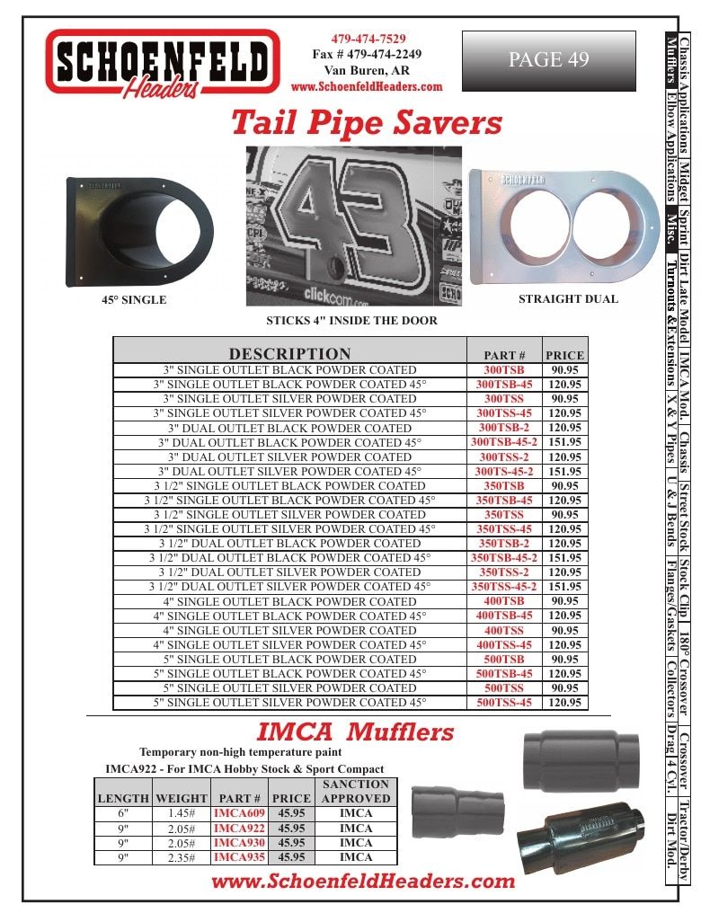 Schoenfeld Headers Racing Headers Catalog Weekly Ad January 1 - December 31, 2026