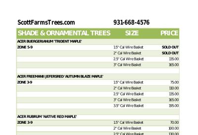 Scott Family Farms Wholesale Nursery Catalog Weekly Ad January 1 - December 31, 2026