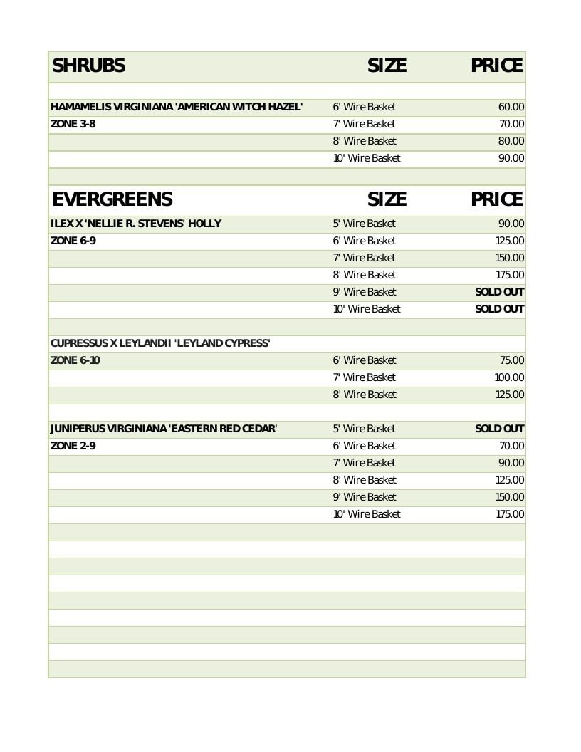 Scott Family Farms Wholesale Nursery Catalog Weekly Ad January 1 - December 31, 2026