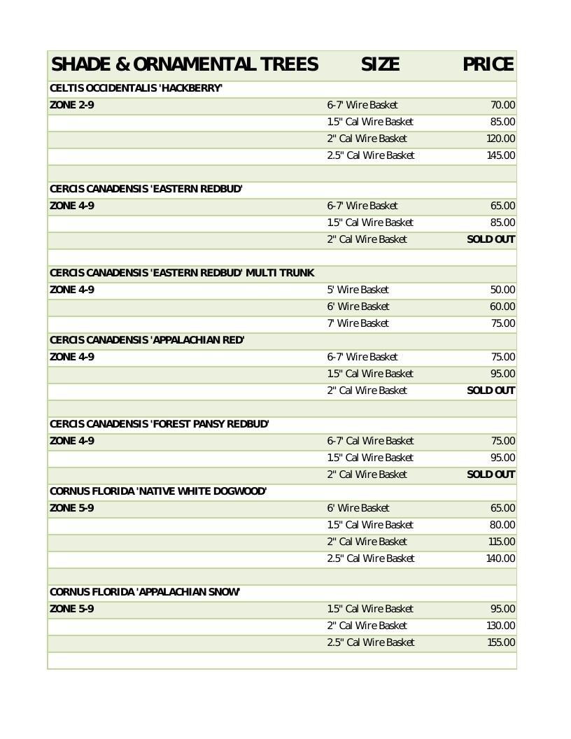 Scott Family Farms Wholesale Nursery Catalog Weekly Ad January 1 - December 31, 2026