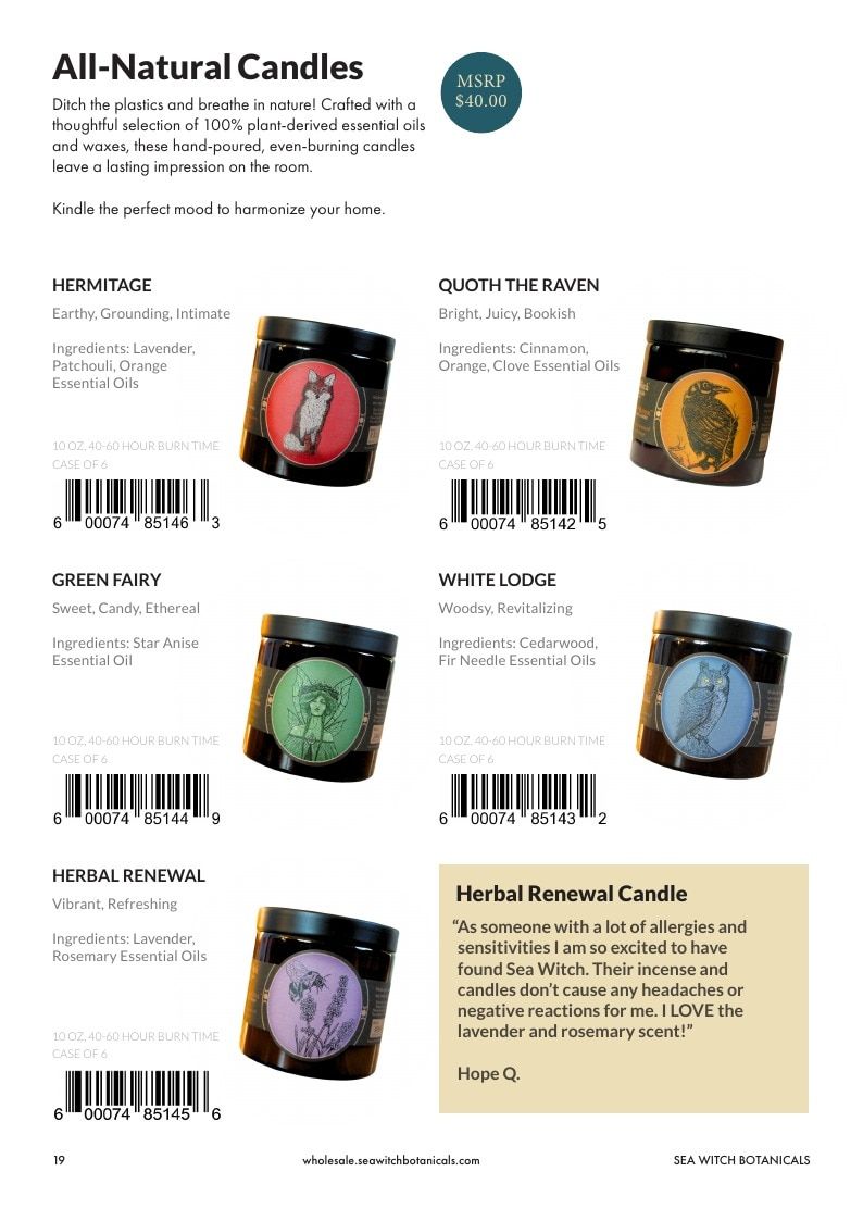 Sea Witch Botanicals Botanical Home Products Catalog Weekly Ad January 1 - December 31, 2026
