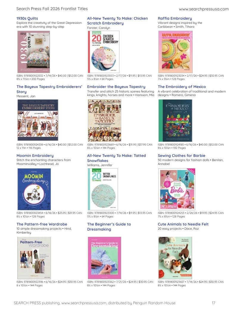 Search Press Art and Craft Books Catalog Weekly Ad January 1 - December 31, 2026