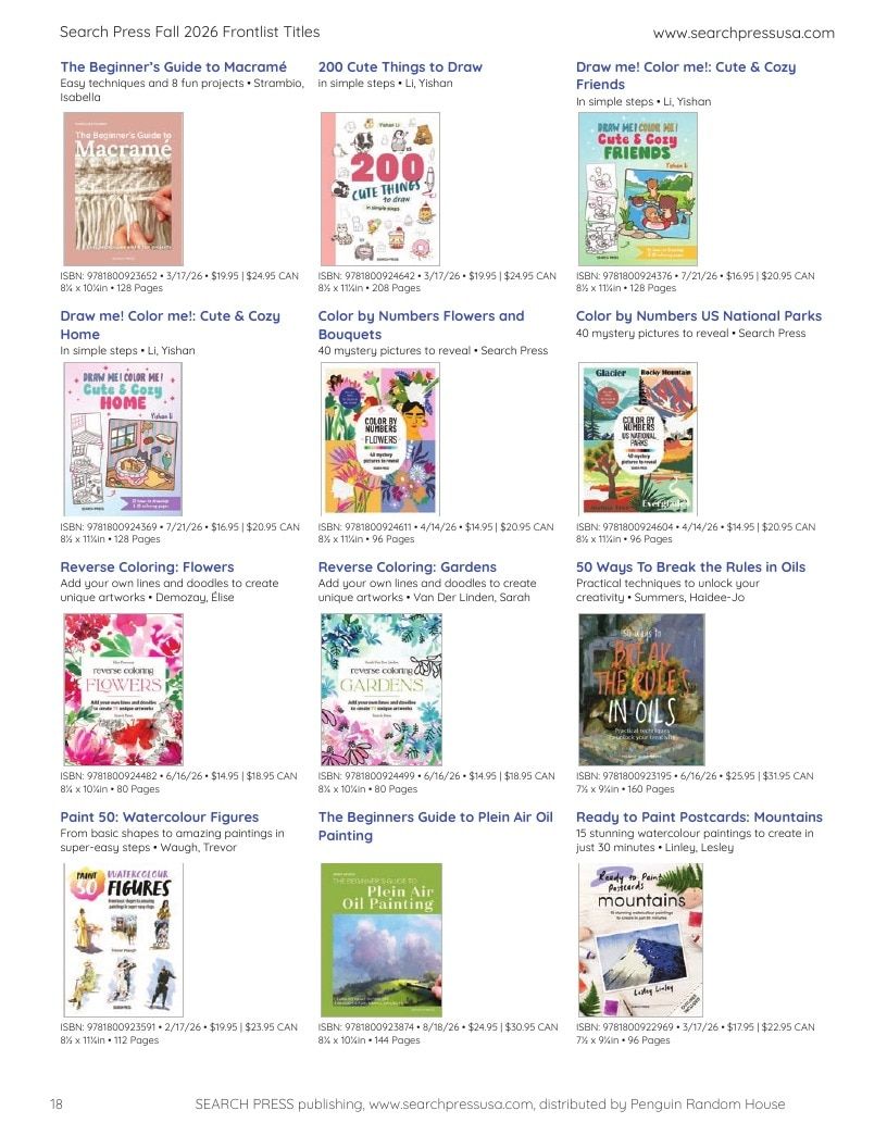 Search Press Art and Craft Books Catalog Weekly Ad January 1 - December 31, 2026