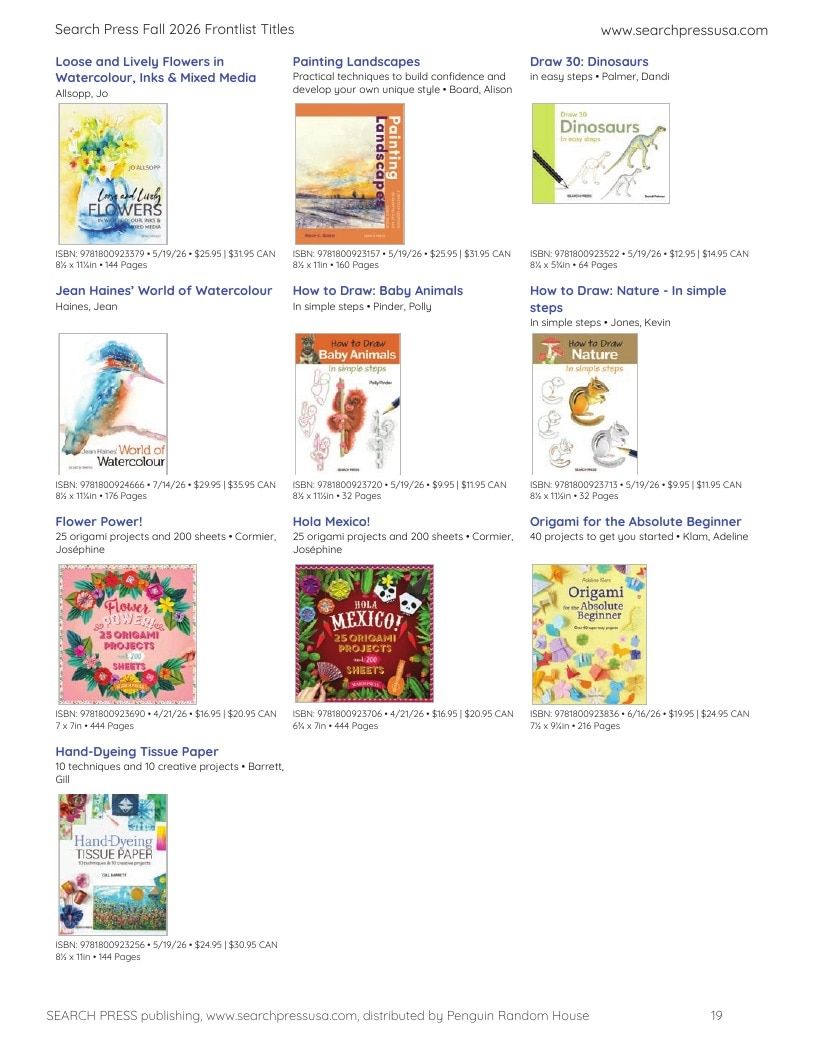 Search Press Art and Craft Books Catalog Weekly Ad January 1 - December 31, 2026