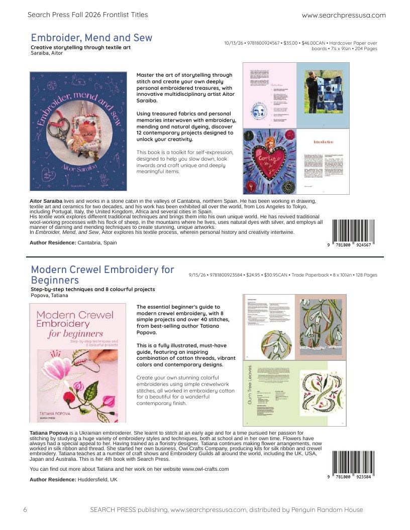 Search Press Art and Craft Books Catalog Weekly Ad January 1 - December 31, 2026