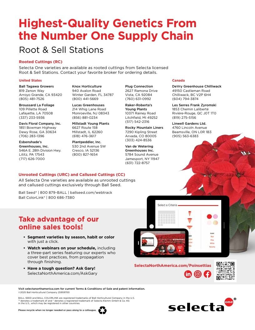 Selecta North America Poinsettia Catalog Weekly Ad January 1 - December 31, 2026