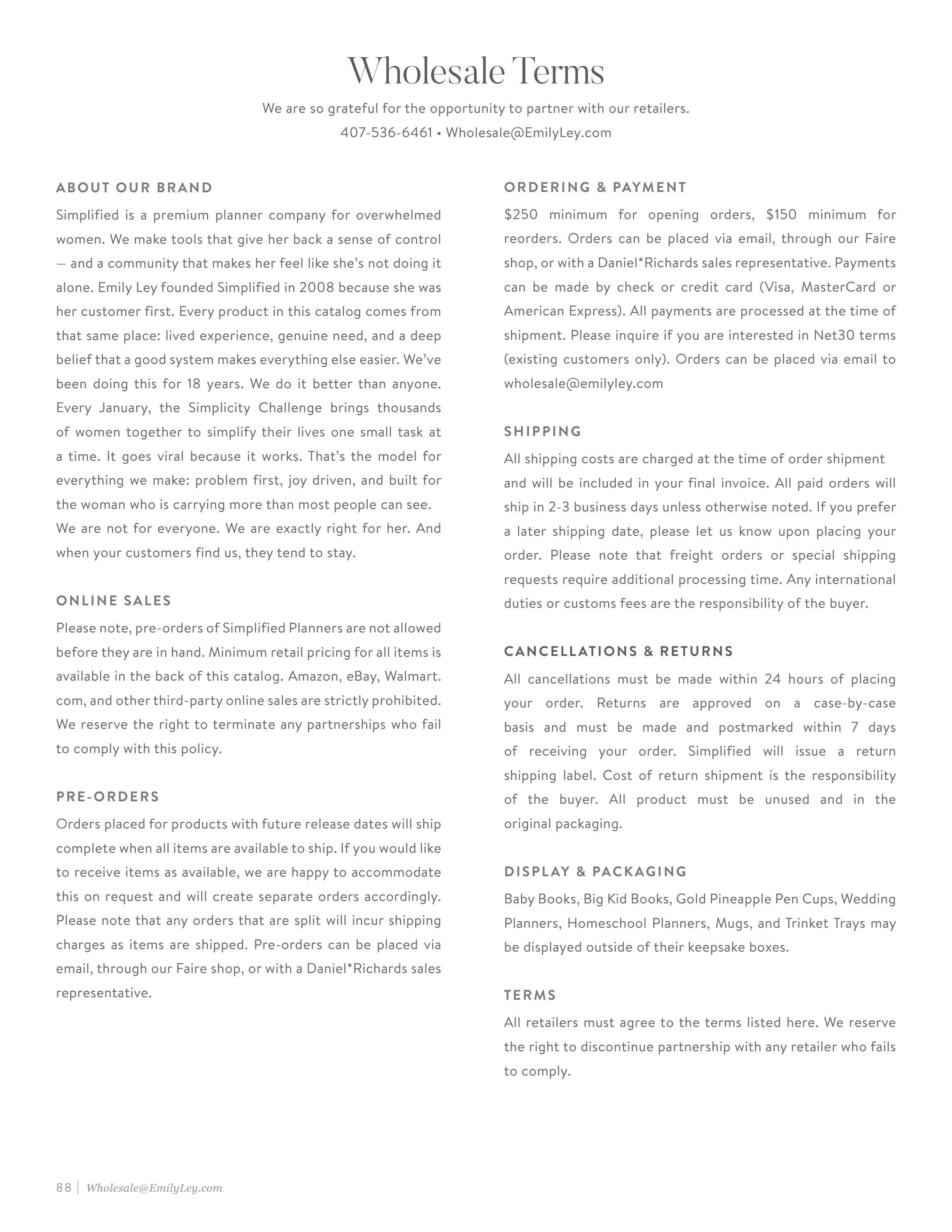 Simplified by Emily Ley Fall and Holiday Planner Catalog Weekly Ad January 1 - December 31, 2026