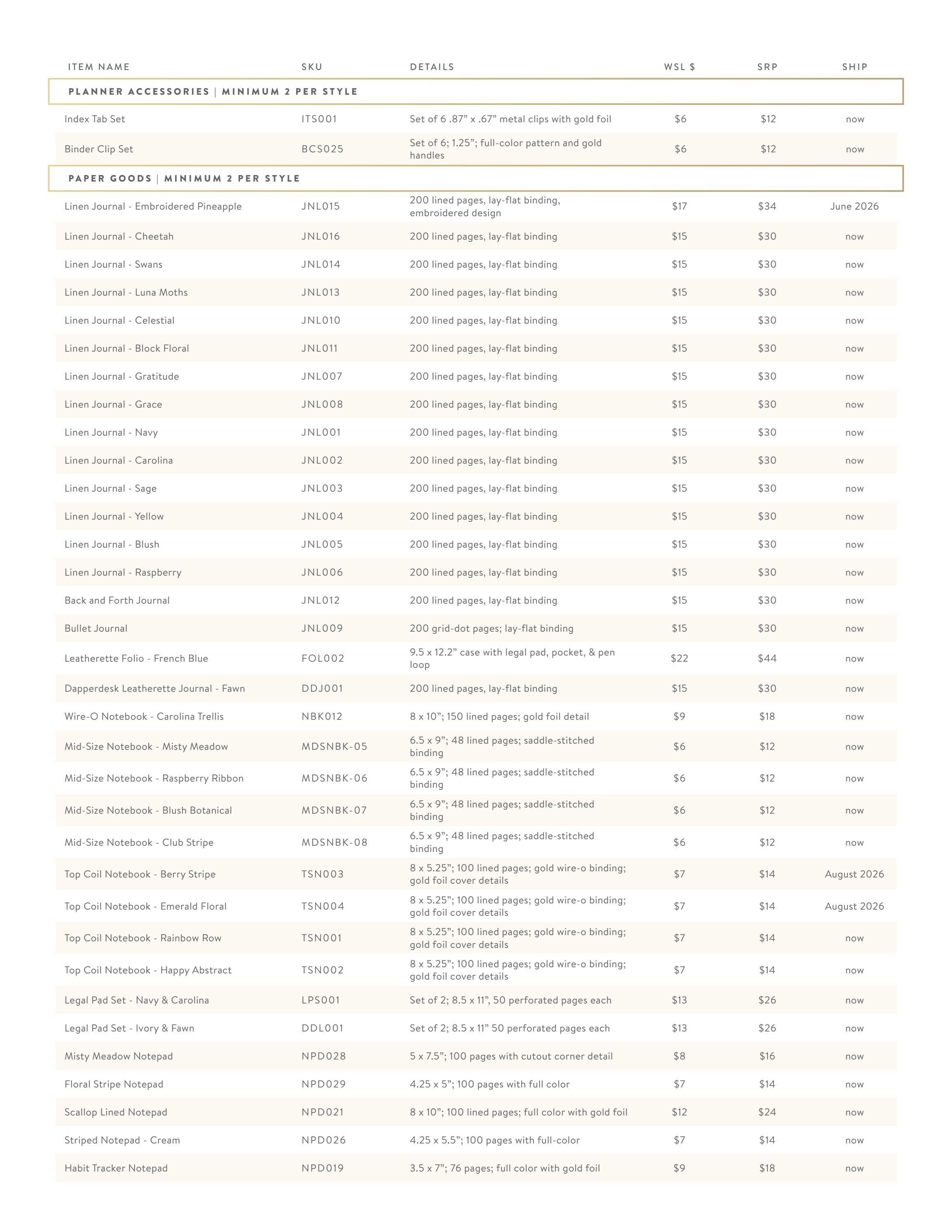 Simplified by Emily Ley Fall and Holiday Planner Catalog Weekly Ad January 1 - December 31, 2026