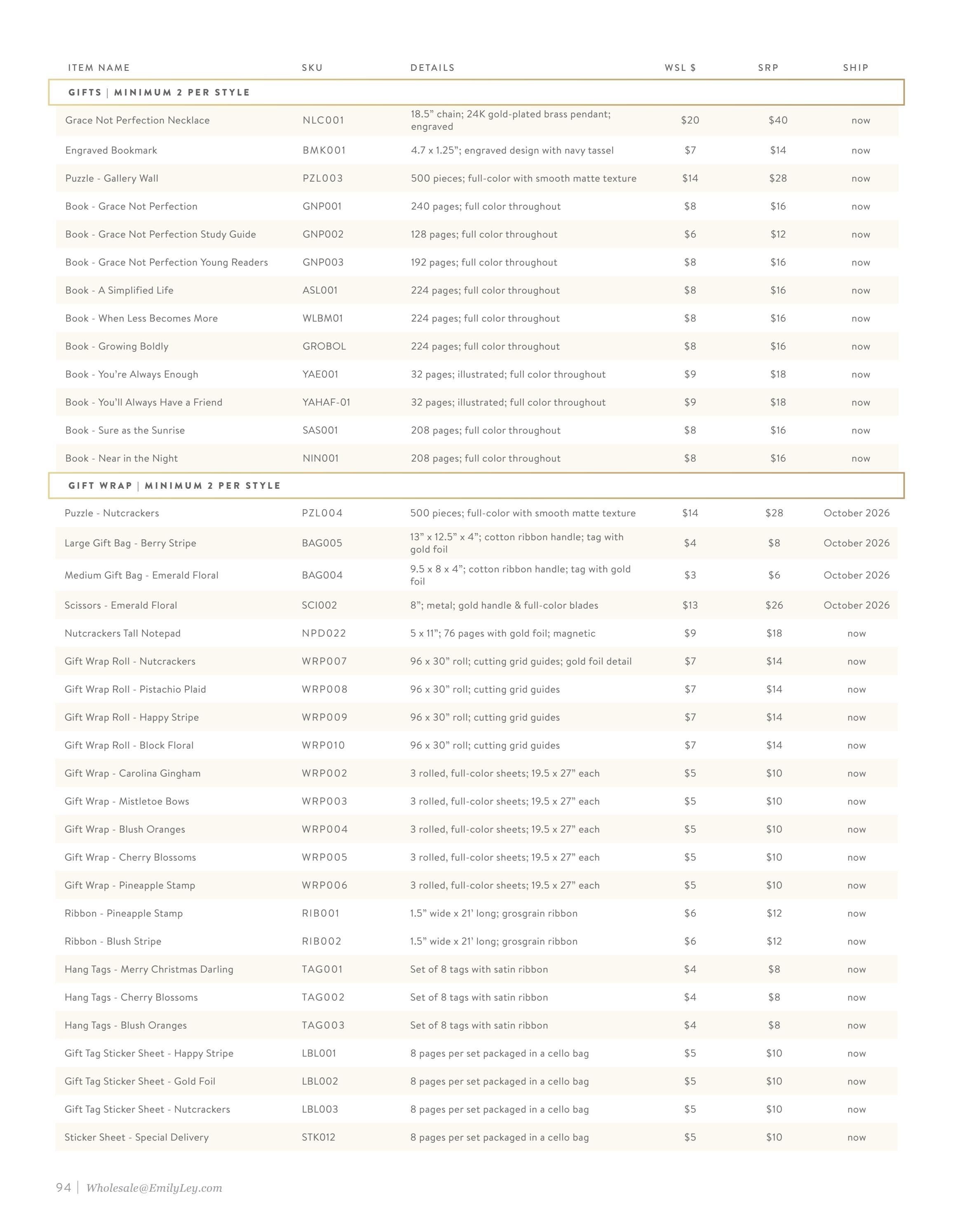 Simplified by Emily Ley Fall and Holiday Planner Catalog Weekly Ad January 1 - December 31, 2026