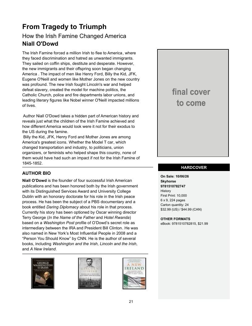 Skyhorse Publishing Summer and Fall Books Catalog Weekly Ad January 1 - December 31, 2026