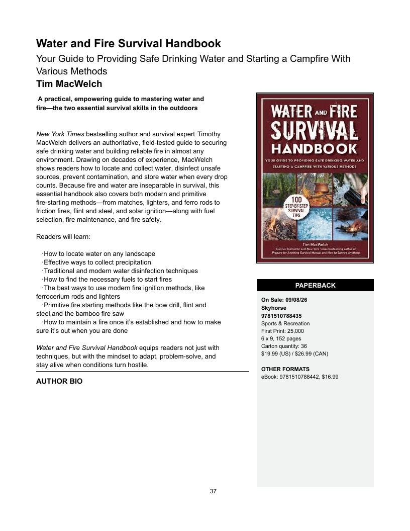 Skyhorse Publishing Summer and Fall Books Catalog Weekly Ad January 1 - December 31, 2026