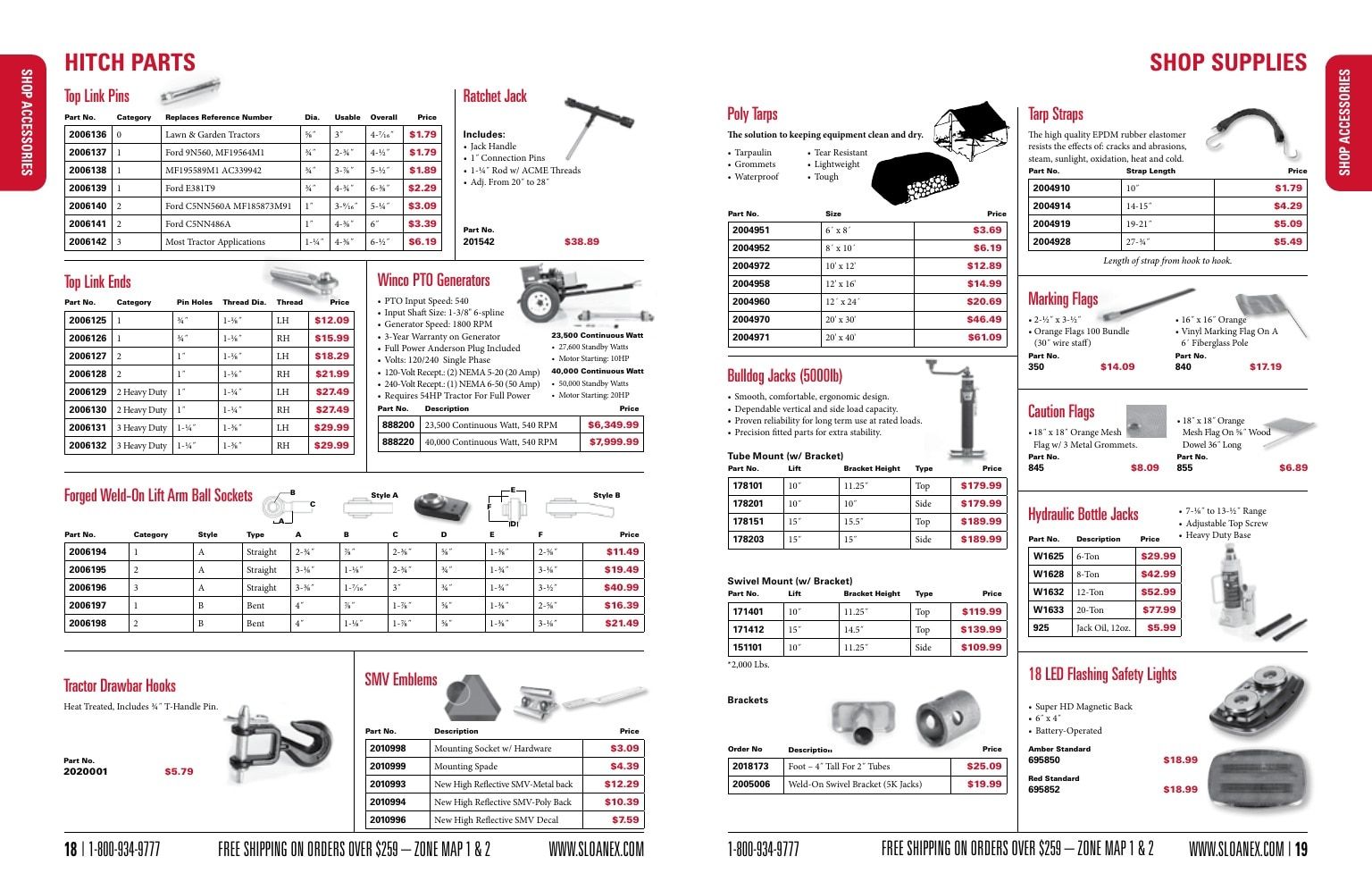 Sloan Express Agricultural Parts Catalog Weekly Ad January 1 - December 31, 2026