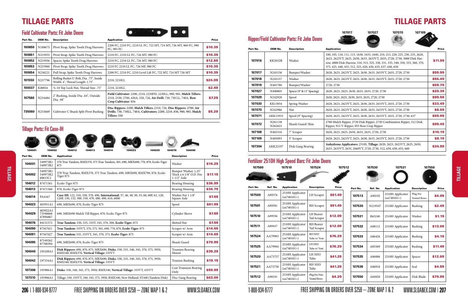 Sloan Express Agricultural Parts Catalog Weekly Ad January 1 - December 31, 2026