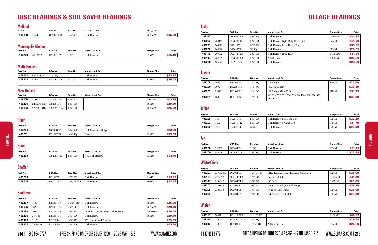 Sloan Express Agricultural Parts Catalog Weekly Ad January 1 - December 31, 2026