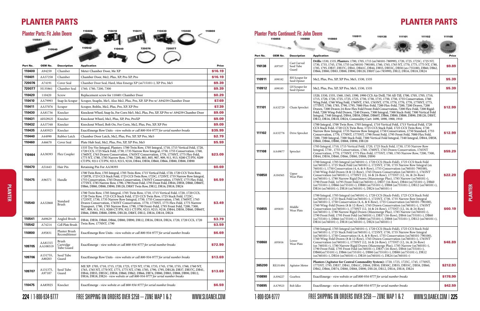 Sloan Express Agricultural Parts Catalog Weekly Ad January 1 - December 31, 2026