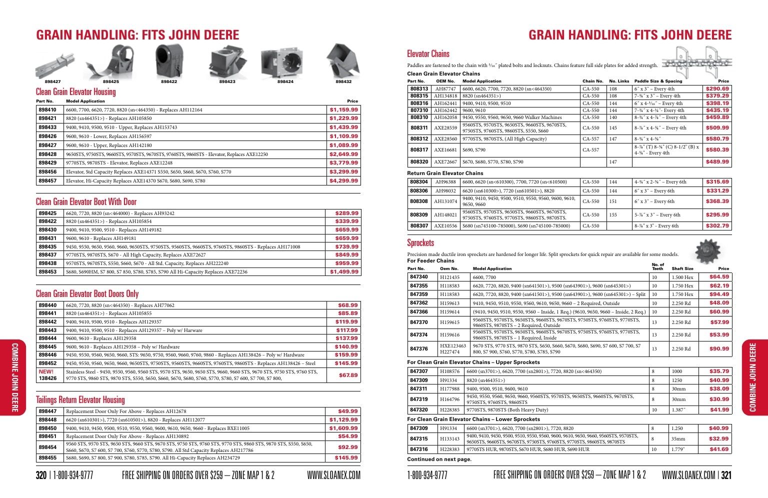 Sloan Express Agricultural Parts Catalog Weekly Ad January 1 - December 31, 2026