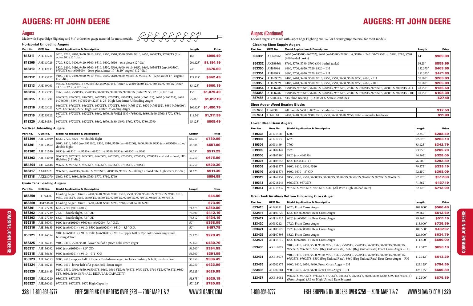 Sloan Express Agricultural Parts Catalog Weekly Ad January 1 - December 31, 2026