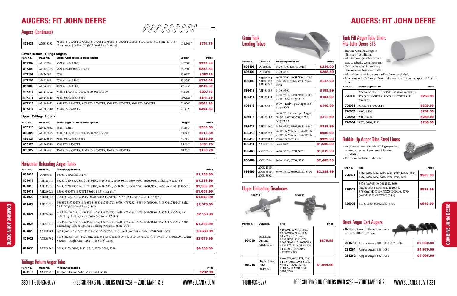 Sloan Express Agricultural Parts Catalog Weekly Ad January 1 - December 31, 2026