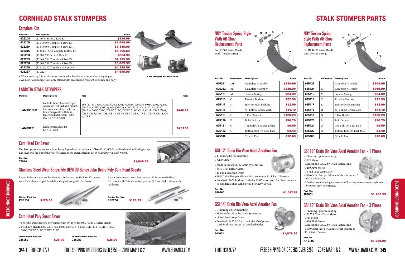 Sloan Express Agricultural Parts Catalog Weekly Ad January 1 - December 31, 2026