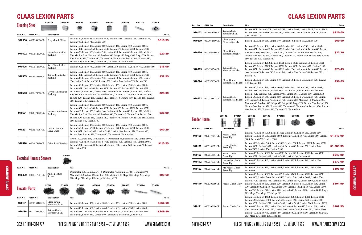 Sloan Express Agricultural Parts Catalog Weekly Ad January 1 - December 31, 2026