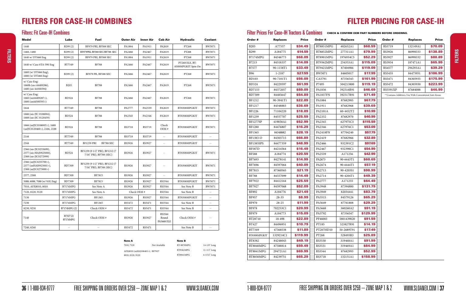 Sloan Express Agricultural Parts Catalog Weekly Ad January 1 - December 31, 2026