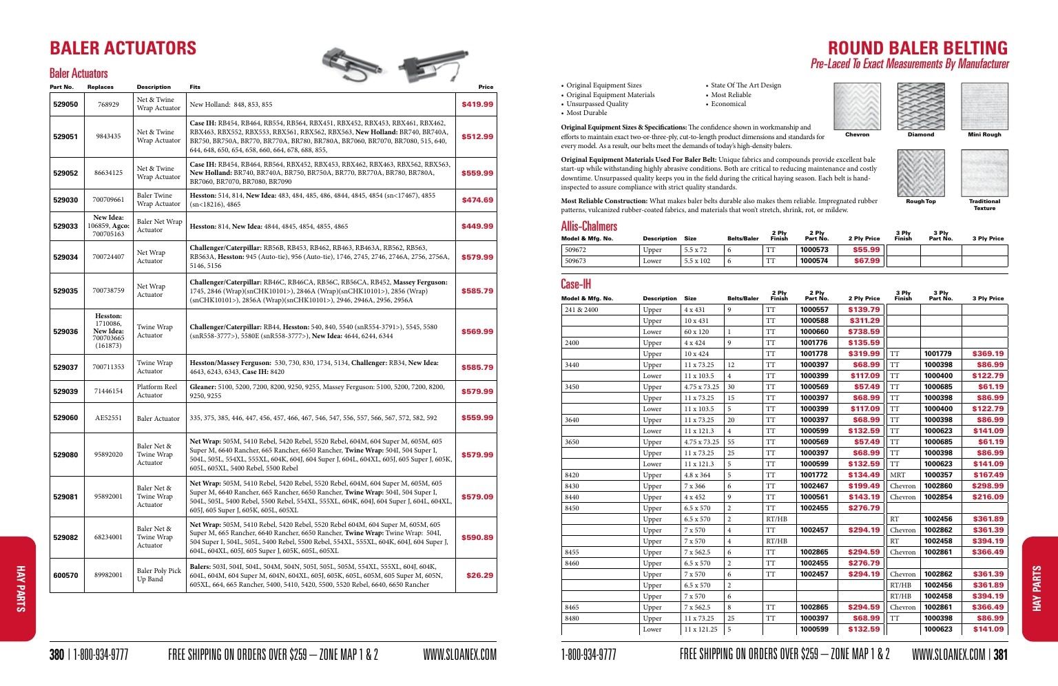 Sloan Express Agricultural Parts Catalog Weekly Ad January 1 - December 31, 2026
