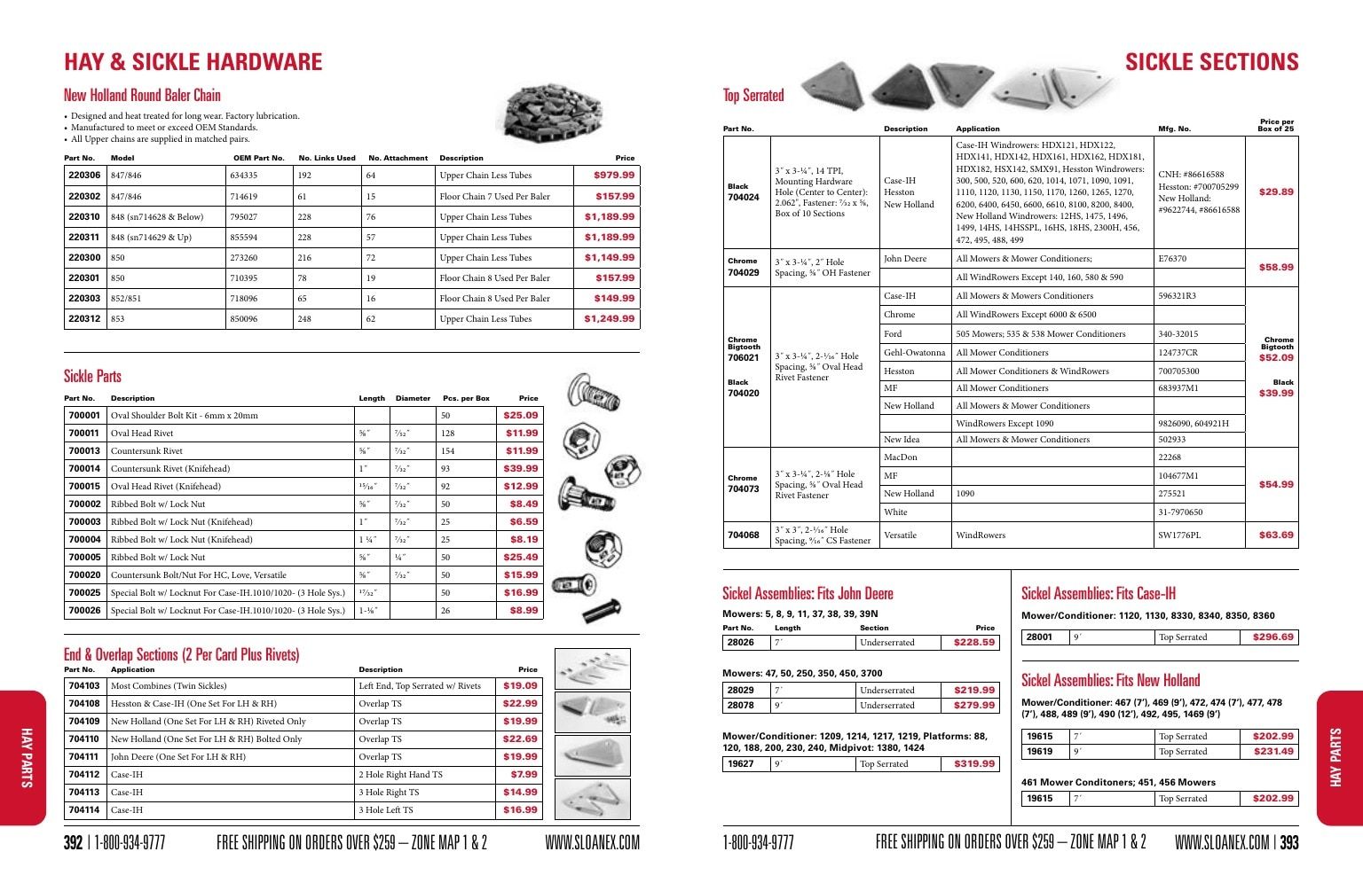 Sloan Express Agricultural Parts Catalog Weekly Ad January 1 - December 31, 2026