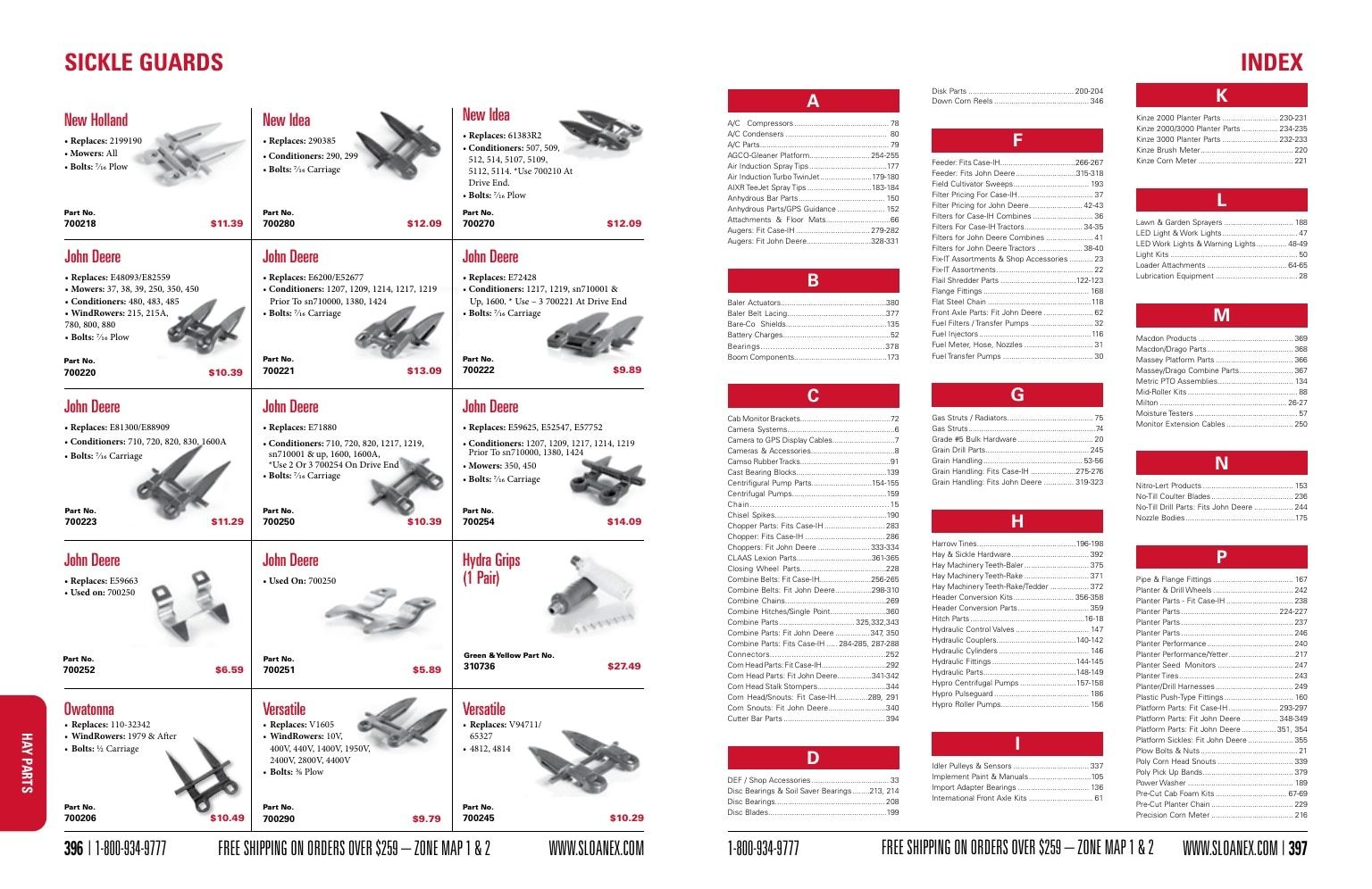 Sloan Express Agricultural Parts Catalog Weekly Ad January 1 - December 31, 2026