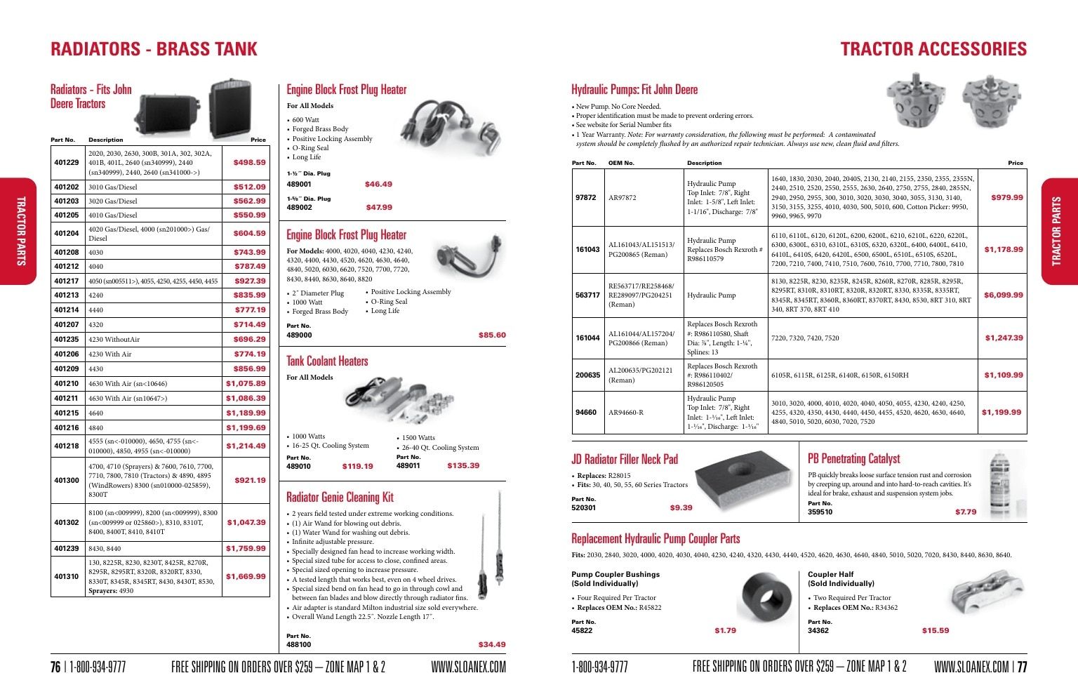 Sloan Express Agricultural Parts Catalog Weekly Ad January 1 - December 31, 2026