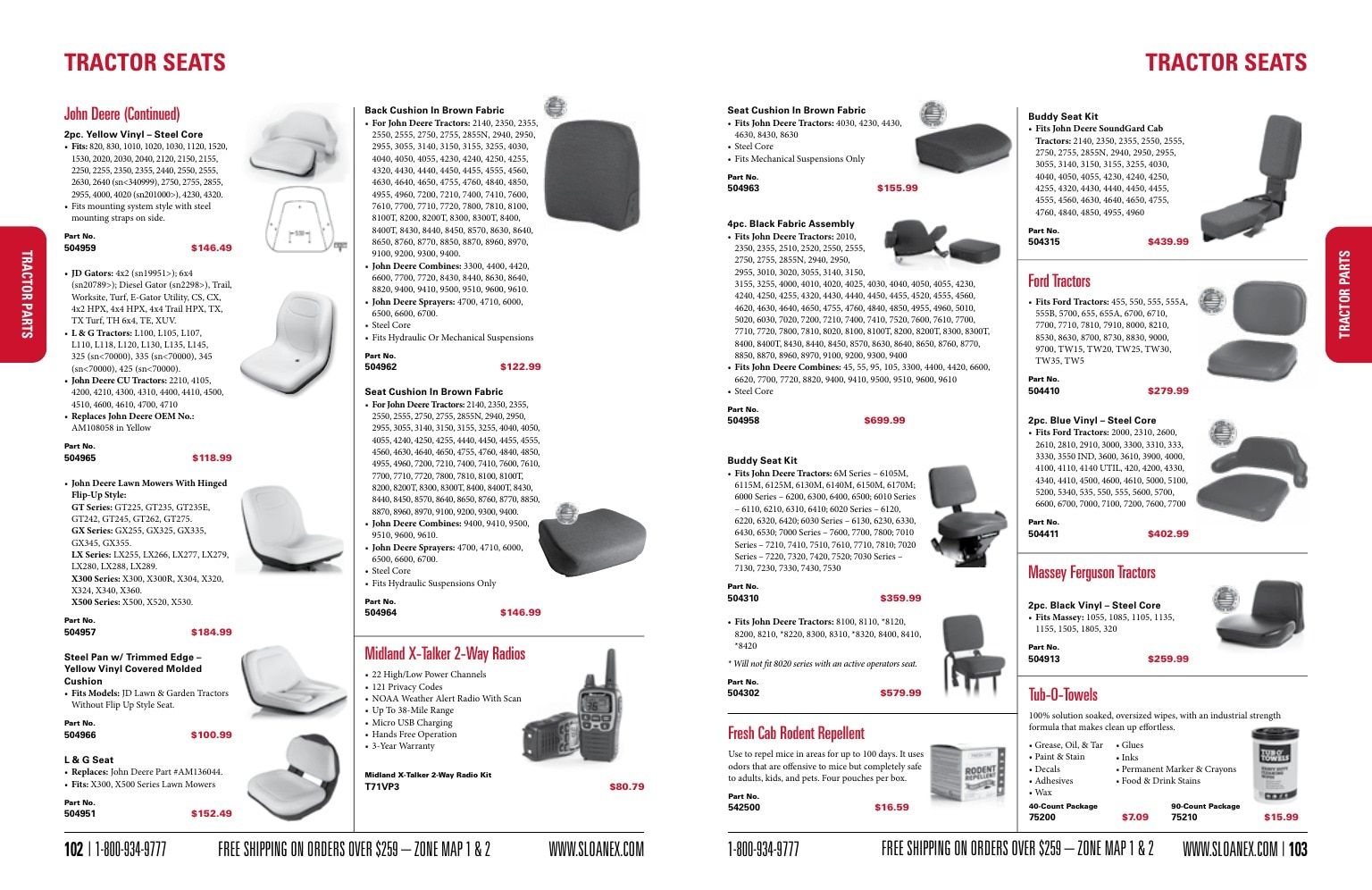 Sloan Express Agricultural Parts Catalog Weekly Ad January 1 - December 31, 2026