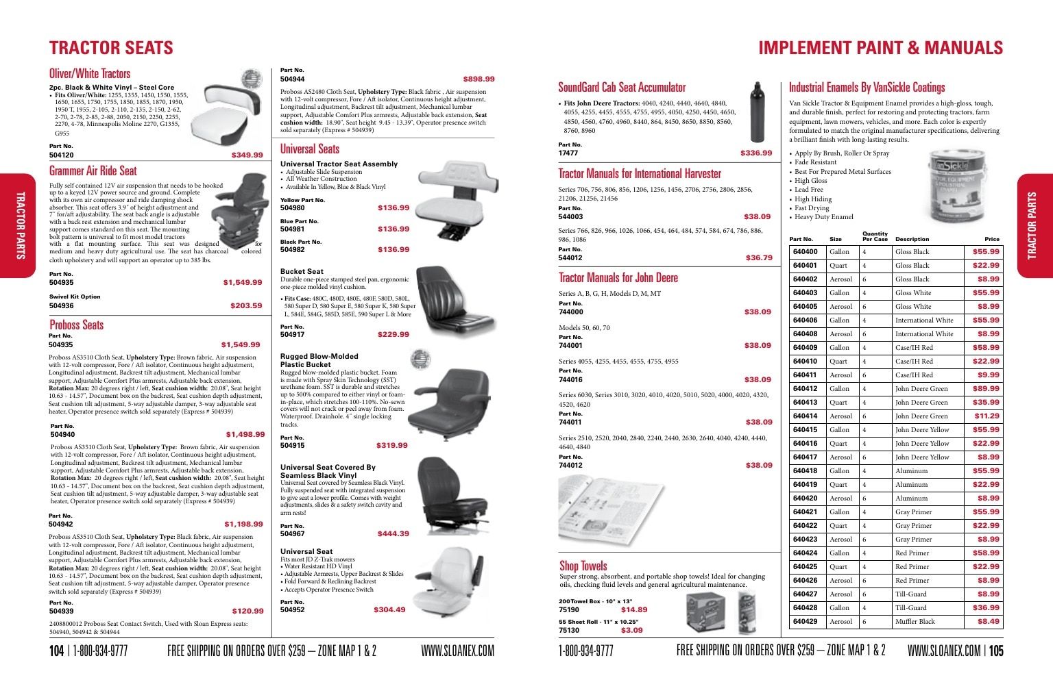Sloan Express Agricultural Parts Catalog Weekly Ad January 1 - December 31, 2026