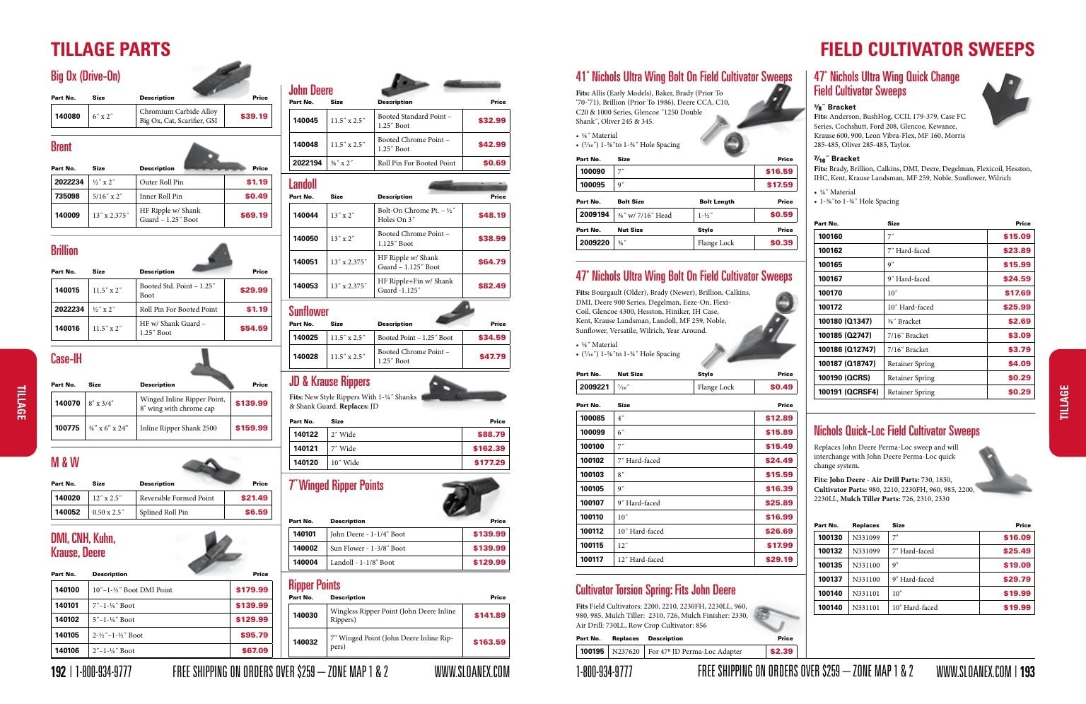 Sloan Express Agricultural Parts Catalog Weekly Ad January 1 - December 31, 2026