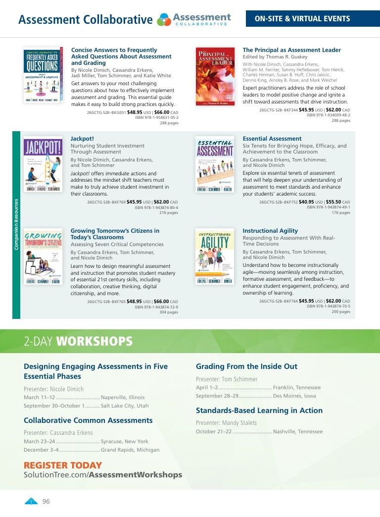 Solution Tree Education Resources Catalog Weekly Ad January 1 - December 31, 2026