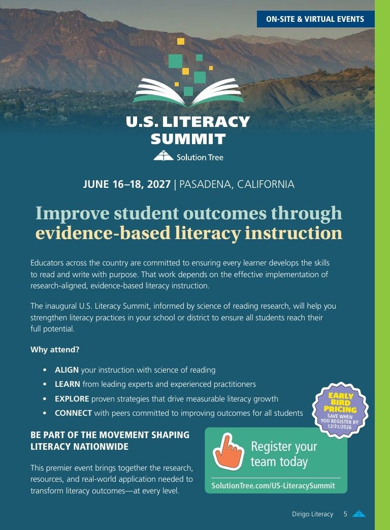 Solution Tree Education Resources Catalog Weekly Ad January 1 - December 31, 2026
