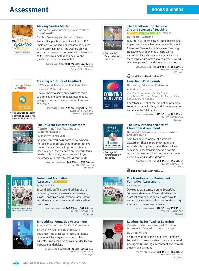 Solution Tree Education Resources Catalog Weekly Ad January 1 - December 31, 2026