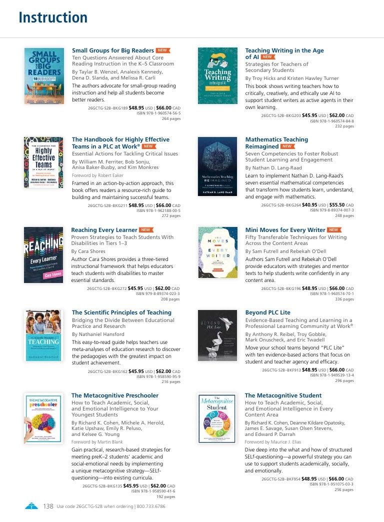 Solution Tree Education Resources Catalog Weekly Ad January 1 - December 31, 2026