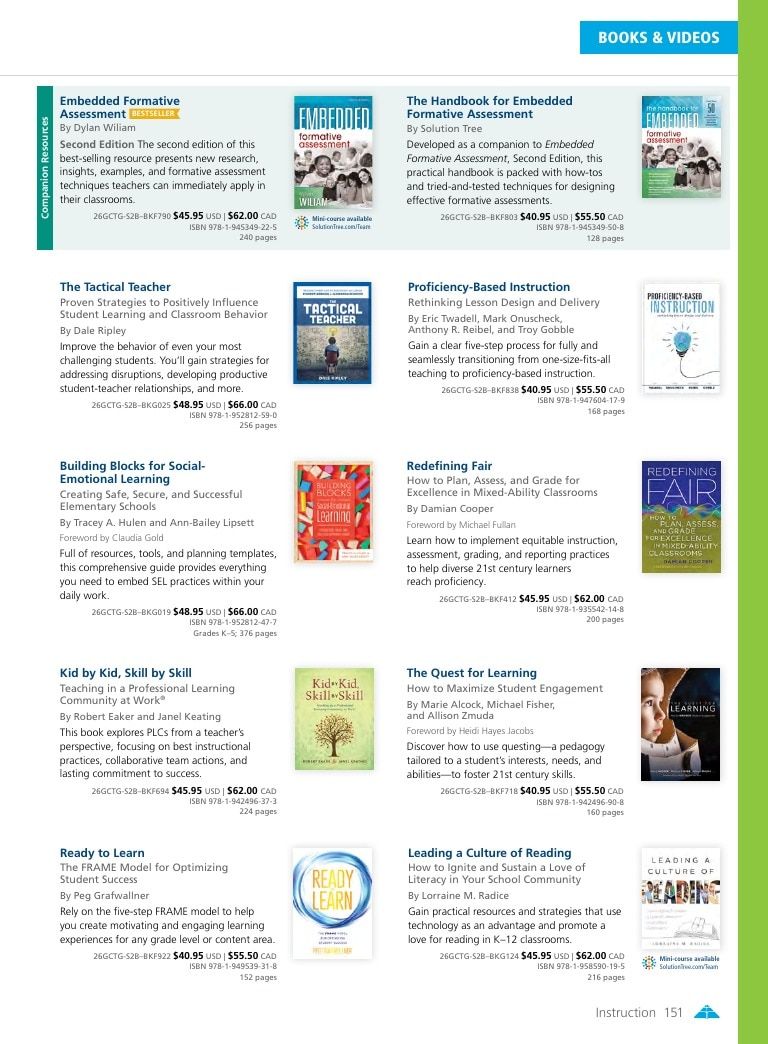 Solution Tree Education Resources Catalog Weekly Ad January 1 - December 31, 2026