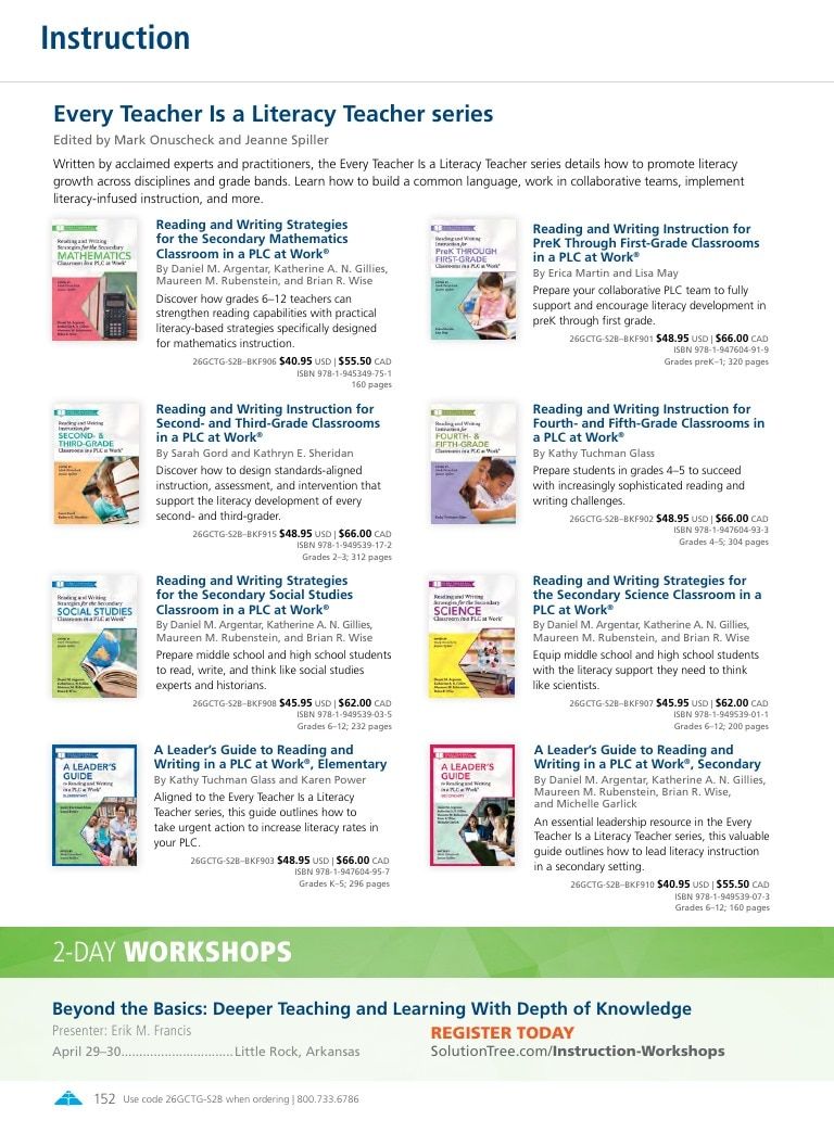 Solution Tree Education Resources Catalog Weekly Ad January 1 - December 31, 2026