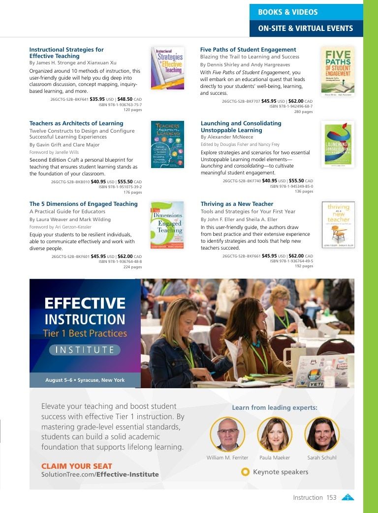 Solution Tree Education Resources Catalog Weekly Ad January 1 - December 31, 2026