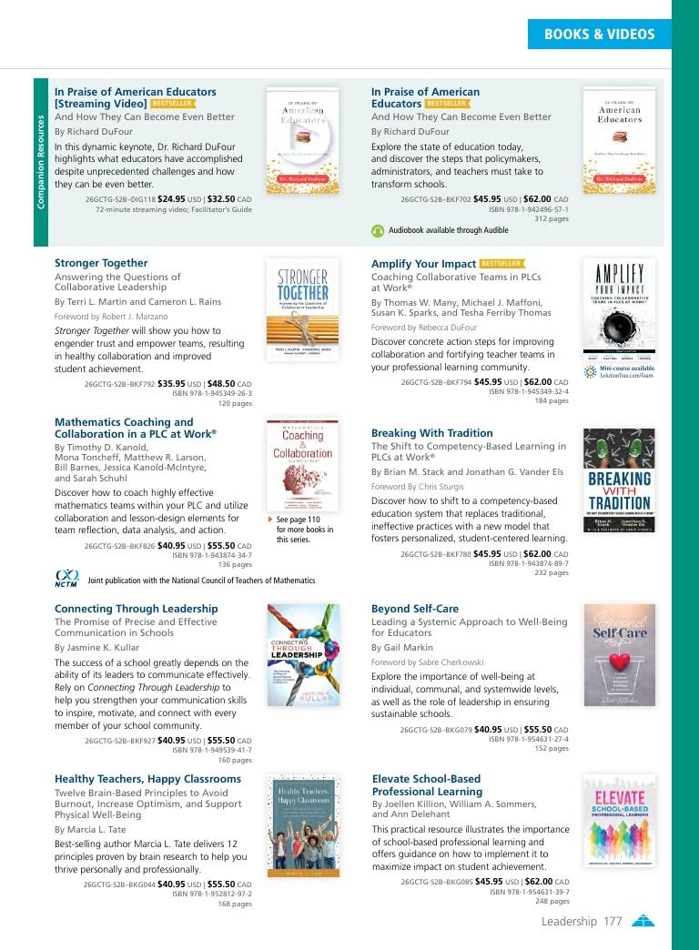 Solution Tree Education Resources Catalog Weekly Ad January 1 - December 31, 2026
