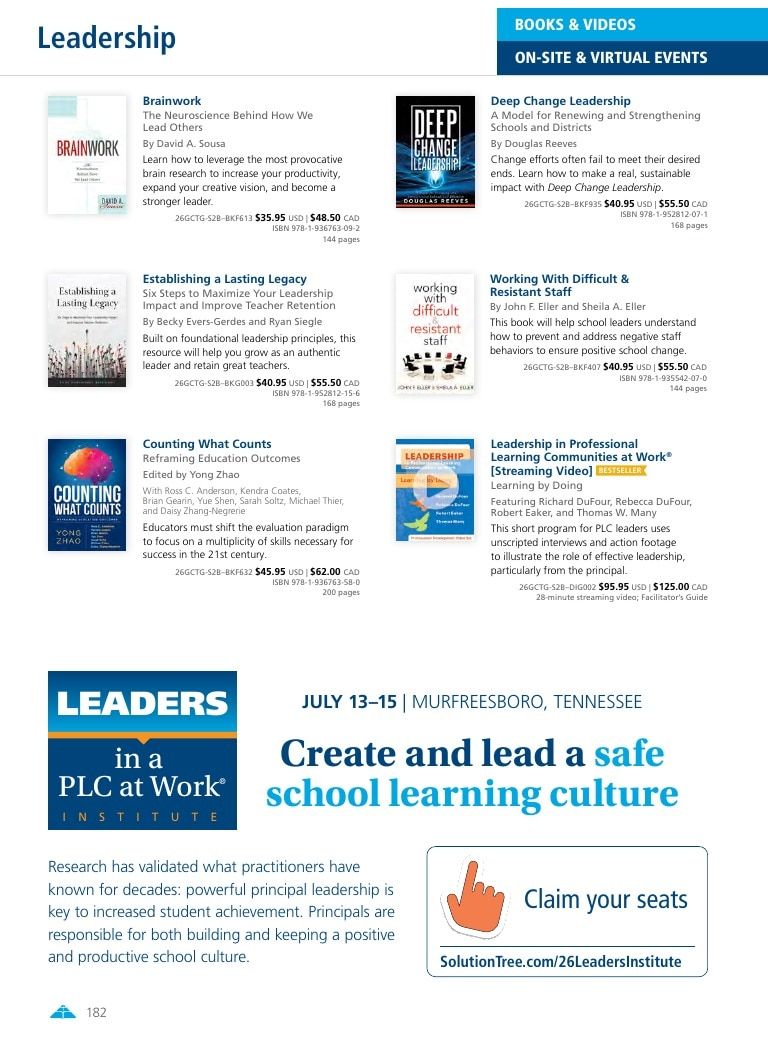 Solution Tree Education Resources Catalog Weekly Ad January 1 - December 31, 2026