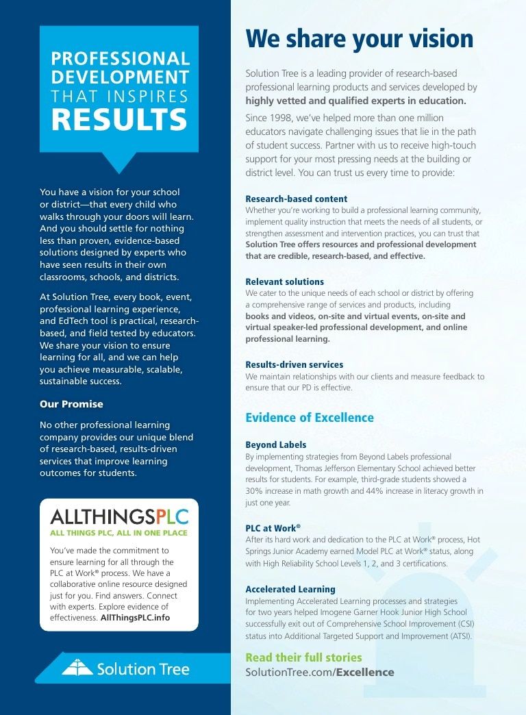 Solution Tree Education Resources Catalog Weekly Ad January 1 - December 31, 2026