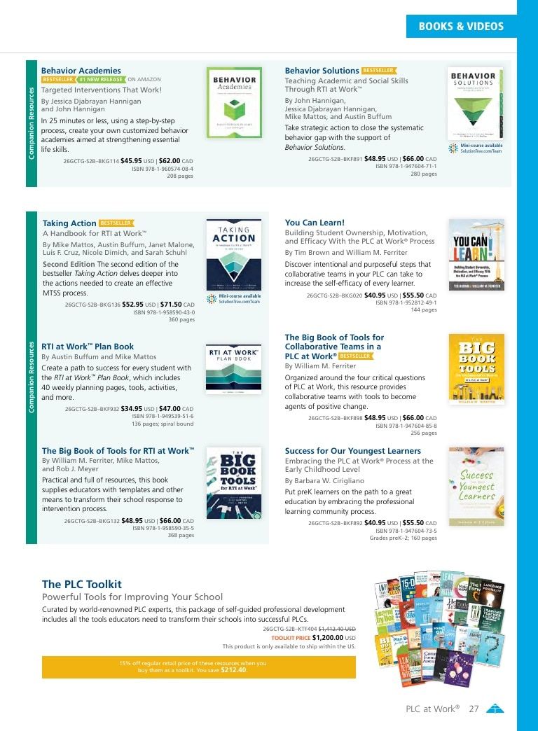 Solution Tree Education Resources Catalog Weekly Ad January 1 - December 31, 2026