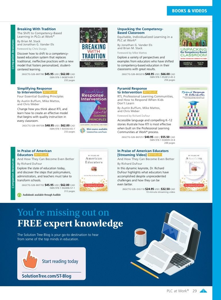 Solution Tree Education Resources Catalog Weekly Ad January 1 - December 31, 2026