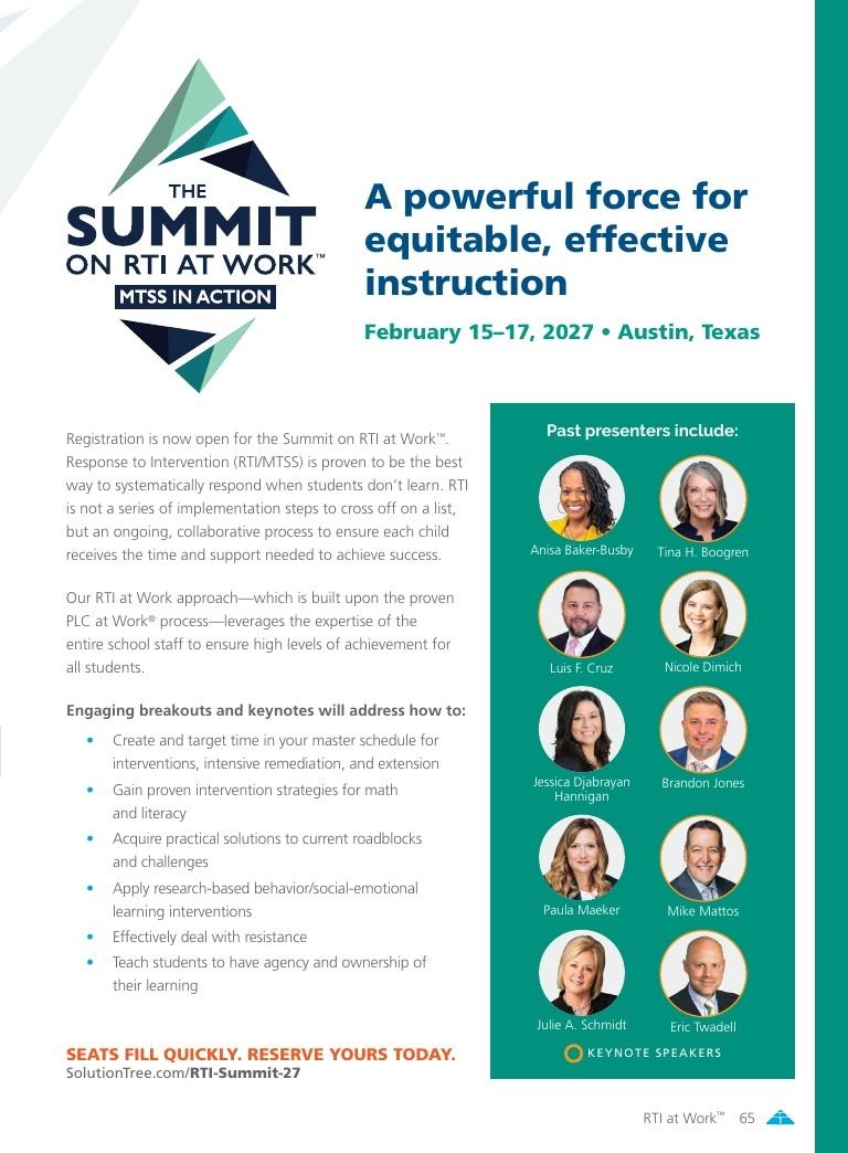 Solution Tree Education Resources Catalog Weekly Ad January 1 - December 31, 2026
