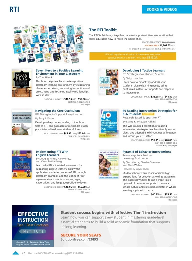Solution Tree Education Resources Catalog Weekly Ad January 1 - December 31, 2026