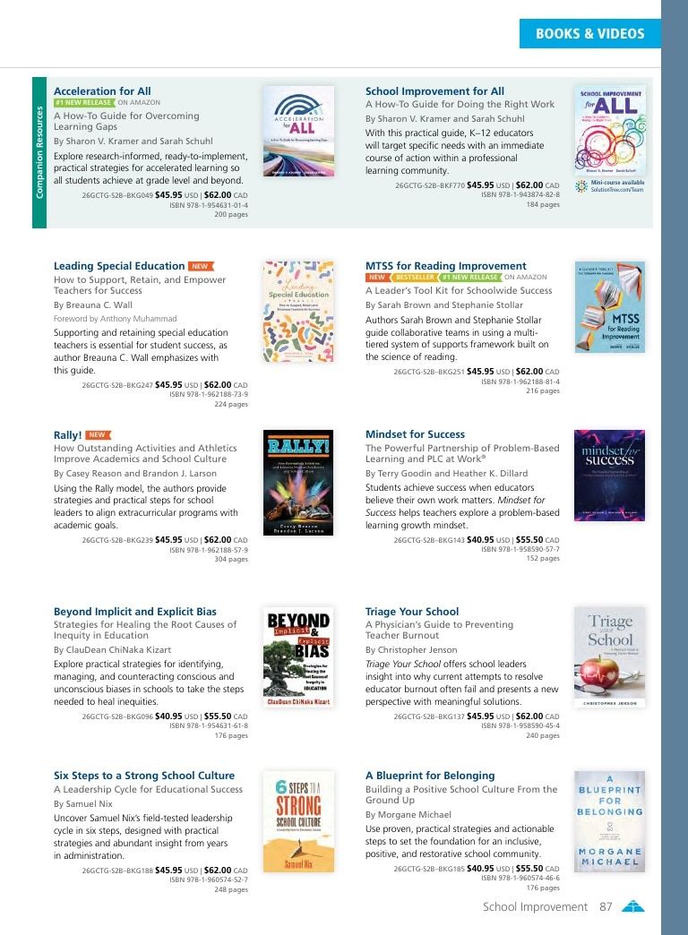Solution Tree Education Resources Catalog Weekly Ad January 1 - December 31, 2026