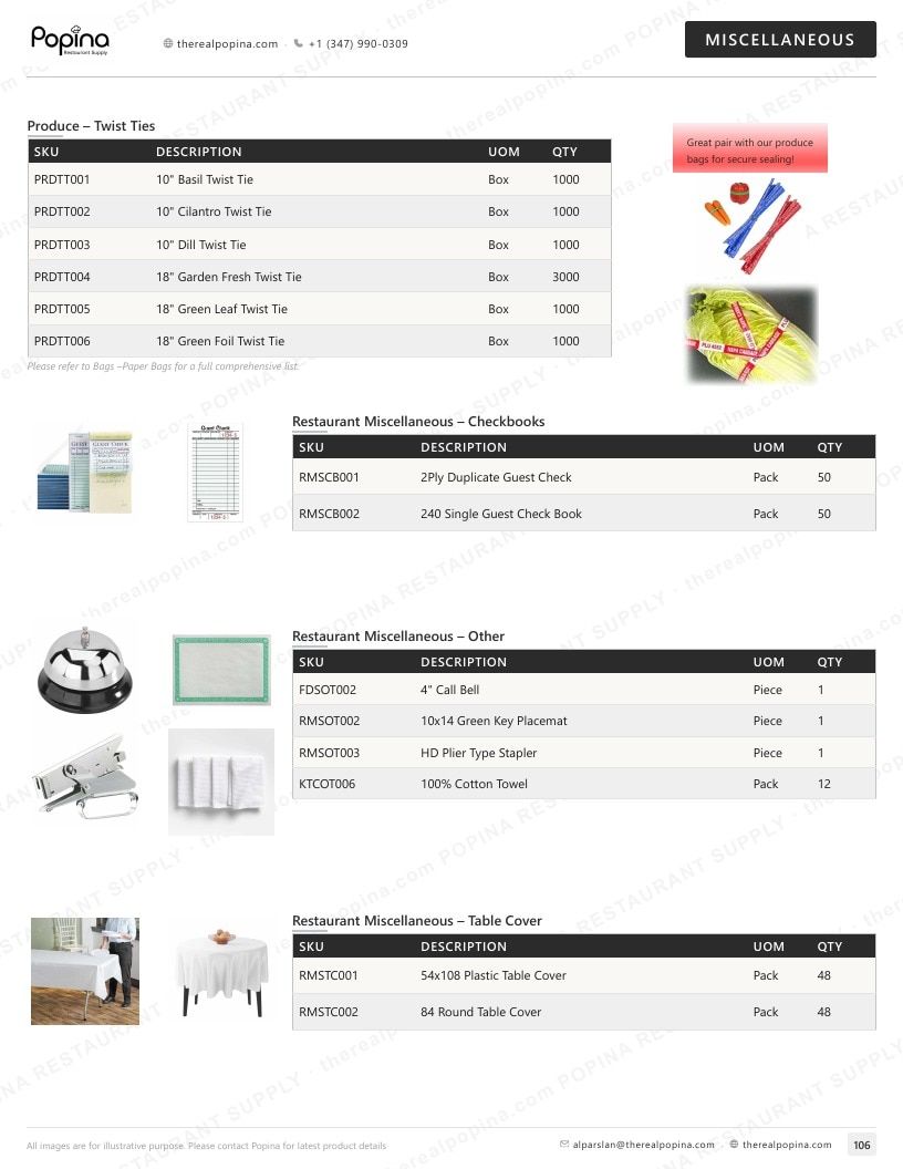 Popina Restaurant Supply Restaurant Supply Catalog Weekly Ad January 1 - December 31, 2026
