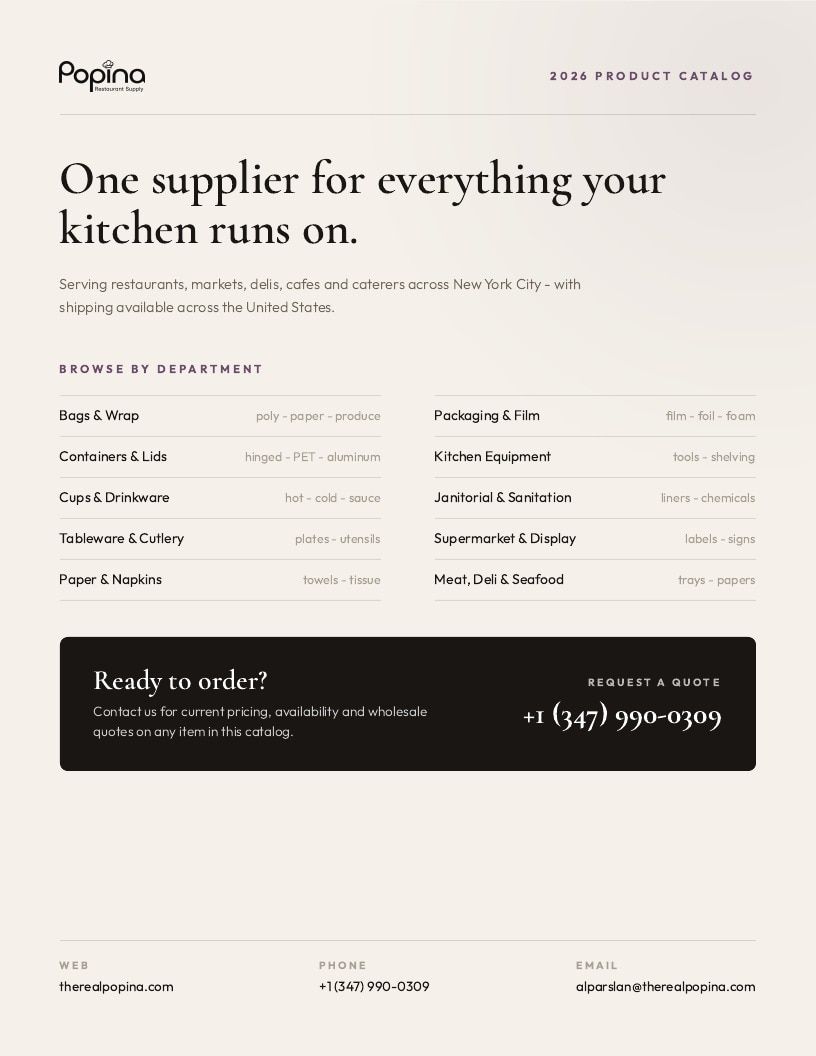 Popina Restaurant Supply Restaurant Supply Catalog Weekly Ad January 1 - December 31, 2026